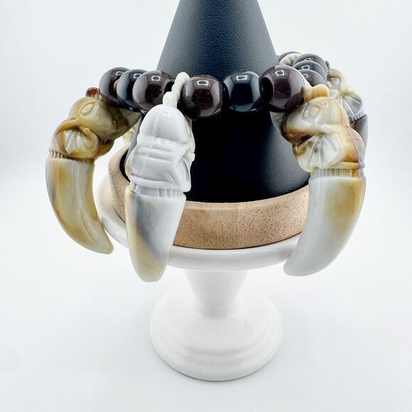 Safari Witch Doctor Elephant Stretch Bracelet Costume Cosplay Fun - Picture 3 of 12